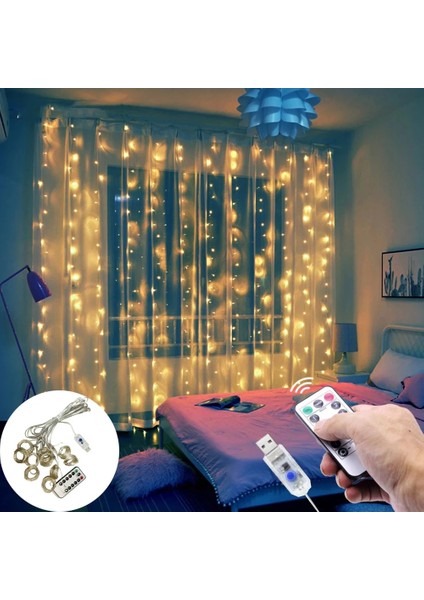 3MX3M Renkli 3m Noel Süs LED Peri Dize Perde Işıkları Çelenk Festoon Noel Dekor Ev Yeni Yıl 2023 Noel 2022 Navidad Için (Yurt Dışından)