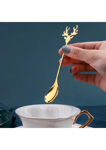 Gümüş Çelenk-Çatal 4 Adet Noel Elk Zencefilli Kurabiye Adam Kahve Kaşığı Çay Kaşığı Tatlı Paslanmaz Çelik Kaşık Sofra Noel Hediyesi Yeni Yıl 2023 (Yurt Dışından) indirimleri