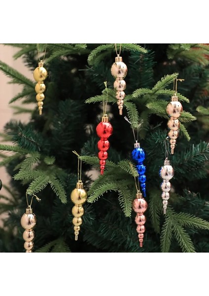 Gül Altın Şeker Bir Noel Süs 6 Adet / Kutu Noel Ağacı Asılı Kolye Doğum Noel Noel Navidad Ev Için Noel Dekorasyon Yeni Yıl 2023 (Yurt Dışından)