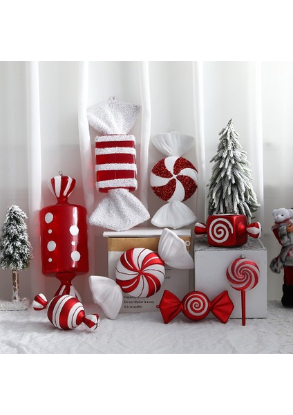 Resim Olarak 1 Adet Noel Asılı Şeker Topları Kırmızı Beyaz Şeker Kamışı Kolye Ev Partisi Noel Ağacı Süslemeleri Noel Navidad Yeni Yıl 2023 (Yurt Dışından)