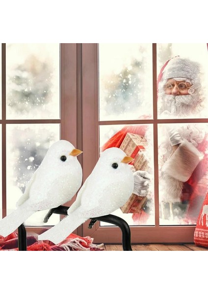 12 Adet 1 Takım 12 Adet Klipsli Mini Sahte Kuş Noel Ağacı Süsler Festivali Bahçe Dekor Hediye Noel Süslemeleri Ev Dekor Hediyeler Navidad (Yurt Dışından)