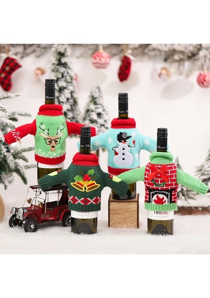 97--Kardan ADAM-2023 Yeni Yıl Hediyesi Son Gnome Meçhul Şarap Şişesi Kapağı Noel Ev Için Noel Süslemeleri Navidad 2022 Yemeği Masa Süsü (Yurt Dışından)