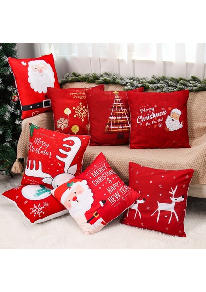 Stil 41 Noel Minder Örtüsü Merry Christmas Dekor Ev Için Noel Baba Noel Süs Noel Hediyesi Navidad 2022 Mutlu Yıllar 2023 (Yurt Dışından)