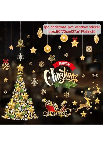 30 Resimde Gösterildiği Gibi Noel Duvar Pencere Çıkartmaları Evlenmek Noel Dekorasyonu Ev Için 2023 Noel Süsleri Noel Navidad Hediye Yeni Yıl 2024 (Yurt Dışından)