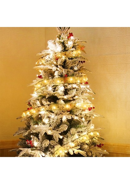 Altın-Renkli 1m LED Şerit Peri Işıkları Noel Ağacı Süsler Dekorasyon Dıy Yaylar Işık Dize Noel Dekorasyon Ev Yeni Yıl Navidad (Yurt Dışından) fırsatları
