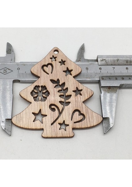 H 10 Adet Ahşap Melek Şekli Kesikler El Sanatları Boş Ahşap Askı Süsleri Sicim ile Yılbaşı Ağacı Dekorasyonu Için (Yurt Dışından)