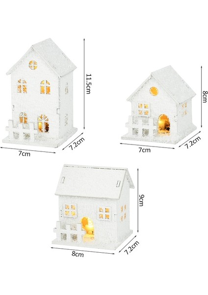 B 2023 Noel LED Işık Ahşap Ev ile Kar Tanesi Aydınlık Kabin Noel Süslemeleri Ev Noel Süsleme Yeni Yıl Hediyeleri Için (Yurt Dışından) fiyatları