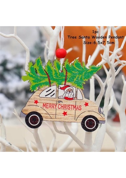 447-AĞAÇ Santa Noel Ahşap Kolye Sevimli Noel Ağacı Asılı Süsler Dıy Ahşap El Sanatları Ev Noel Partisi Yeni Yıl 2022 Süslemeleri Için (Yurt Dışından)