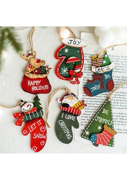 447-AĞAÇ Santa Noel Ahşap Kolye Sevimli Noel Ağacı Asılı Süsler Dıy Ahşap El Sanatları Ev Noel Partisi Yeni Yıl 2022 Süslemeleri Için (Yurt Dışından) fırsatları