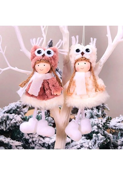 Beyaz Kanat 2021 Navidad Dekor Sevimli Melek Bebekler Noel Ağacı Süsleri Ev Için Merry Christmas Süslemeleri Noel Doğum Yeni Yıl 2022 Çocuklar Hediye (Yurt Dışından) modelleri