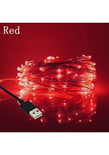 Kırmızı 3 M 10/20 M LED Peri Işıkları Bakır Tel USB Powered Yılbaşı Dekoru Dize Işık Düğün Parti Yeni Yıl Süslemeleri 2022 Çelenk (Yurt Dışından)