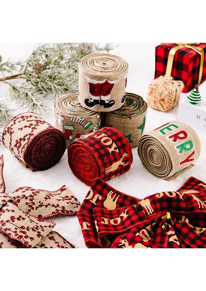 G-Elk Sevinç 5 M Noel Noel Baba Şerit Rulo Yeni Yıl 2024 Noel Süslemeleri Ev Çelenk Süsler Navidad 2023 Noel Çocuklar Hediyeler (Yurt Dışından)