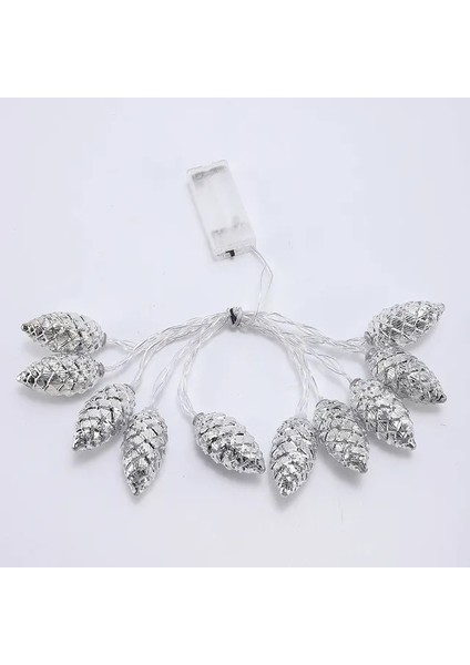 Şerit 1.5 M 10 LED 10/20 LED Yeni Noel Altın Suni Çam Kozalağı Işık Dize Noel Peri Işıklar Dize Parti Dekor Noel Ağacı Kolye 2022 Navidad (Yurt Dışından)