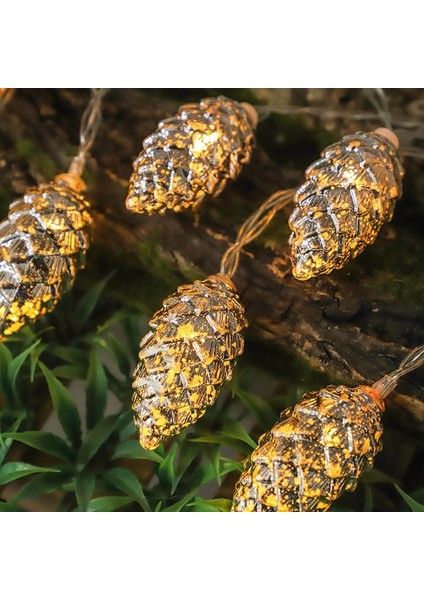 Şerit 1.5 M 10 LED 10/20 LED Yeni Noel Altın Suni Çam Kozalağı Işık Dize Noel Peri Işıklar Dize Parti Dekor Noel Ağacı Kolye 2022 Navidad (Yurt Dışından) fırsatları