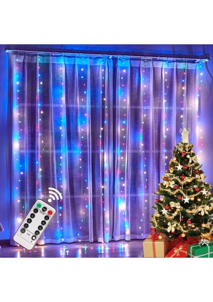 Renk 1MX3M Noel Çelenk Perde Işık Merry Christmas Süslemeleri Ev Noel Süs Noel Hediyeleri Navidad 2022 Yeni Yıl 2023 (Yurt Dışından)