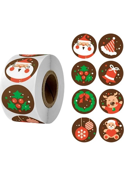 STYLE20 500 Adet Merry Christmas Çıkartmalar Noel Ağacı Elk Şeker Çanta Sızdırmazlık Etiket Yılbaşı Hediyeleri Kutusu Etiketleri Süslemeleri Yeni Yıl (Yurt Dışından) fiyatları