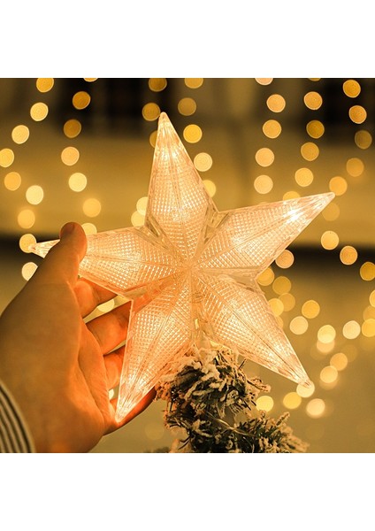 Bir Altın Navidad 2023 Yeni Yıl Dekorasyon Noel Ağacı Beş Köşeli Yıldız LED Işıklar Çelenk Peri Işıklar Noel Ev Dekorasyonu Noel (Yurt Dışından) fırsatları
