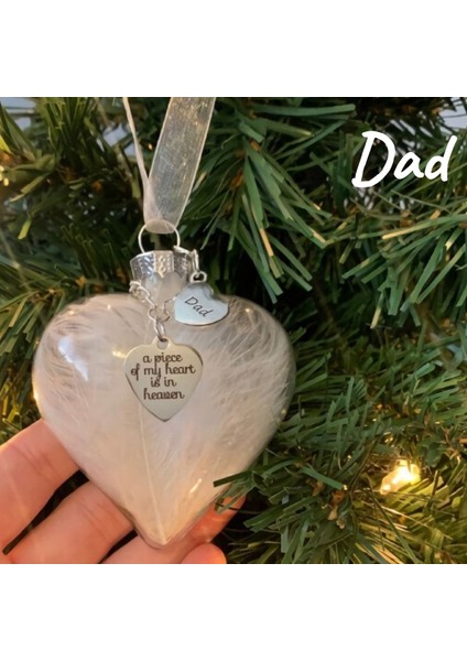 Karısı Kalbimin Bir Parçası Cennette Aşk Noel Hatıra Şeffaf Plastik Top Hatıra Noel Ağacı Süsler Takı Hediye (Yurt Dışından)