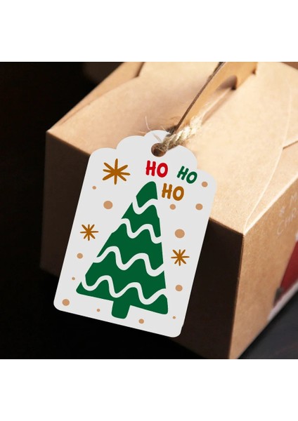 T 100 Adet Merry Christmas Etiketleri Kraft Kağıt Kartı Hediye Etiketi Halat Noel Ağacı Askı Süsleri Noel Yeni Yıl 2023 Dekorasyon (Yurt Dışından)