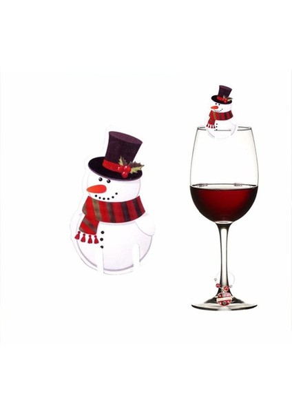 L-10 Adet 10 Adet/takım Noel Fincan Kartı Noel Süslemeleri Ev Için 2022 Noel Baba Şapkası Şarap Bardağı Dekor Süsler Navidad Noel Yeni Yıl 2023 (Yurt Dışından) modelleri