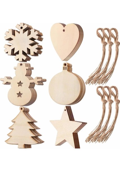 Kuş 10 Adet Boş Ahşap Diskler Toplu El Sanatları Için Delikli Centerpieces Bitmemiş Ahşap Noel Kesikler Süsler Boya (Yurt Dışından)