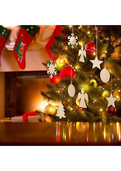 Kuş 10 Adet Boş Ahşap Diskler Toplu El Sanatları Için Delikli Centerpieces Bitmemiş Ahşap Noel Kesikler Süsler Boya (Yurt Dışından)