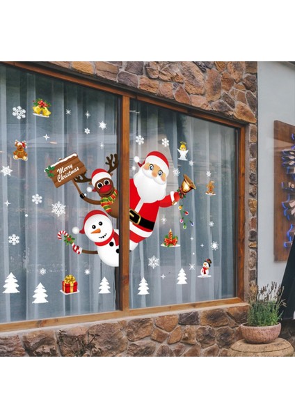 11 Resimde Gösterildiği Gibi Noel Duvar Pencere Çıkartmaları Evlenmek Noel Dekorasyonu Ev Için 2023 Noel Süsleri Noel Navidad Hediye Yeni Yıl 2024 (Yurt Dışından)
