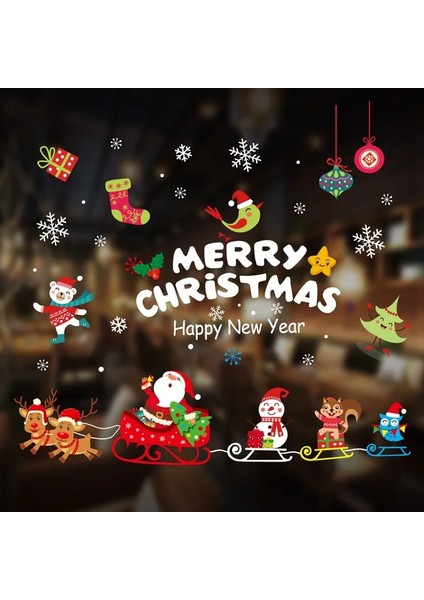11 Resimde Gösterildiği Gibi Noel Duvar Pencere Çıkartmaları Evlenmek Noel Dekorasyonu Ev Için 2023 Noel Süsleri Noel Navidad Hediye Yeni Yıl 2024 (Yurt Dışından)