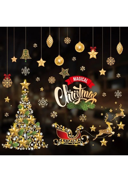 11 Resimde Gösterildiği Gibi Noel Duvar Pencere Çıkartmaları Evlenmek Noel Dekorasyonu Ev Için 2023 Noel Süsleri Noel Navidad Hediye Yeni Yıl 2024 (Yurt Dışından)