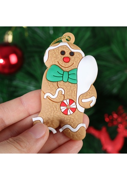SD02 1 Takım Zencefilli Kurabiye Adam Noel Ağacı Pvc Süsler Dize Merry Christmas Ağacı Yumuşak Oturma Odası Parti Ev Dekor Malzemeleri (Yurt Dışından)