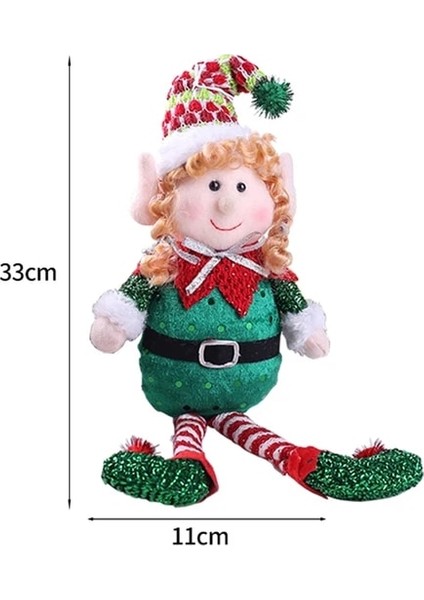 22 Noel Perde Toka Tieback Santa Kardan Adam El Perde Tiebacks Tutma Raptiye Toka Kelepçe Pencere Dekorasyonu Süsler (Yurt Dışından)