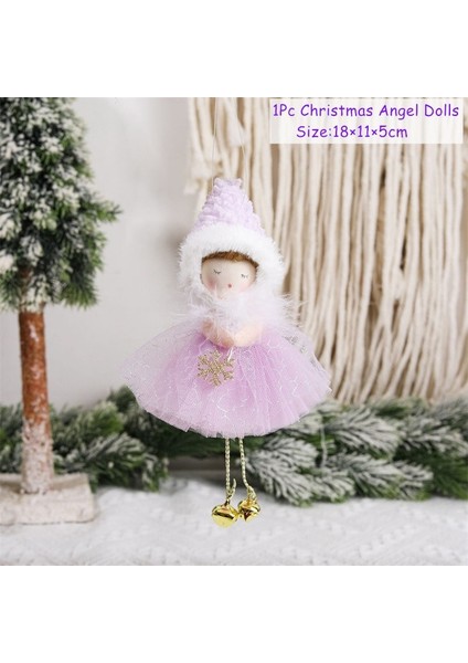 701 - Melek Kar Tanesi Yeni Yıl 2024 Hediyeleri Noel Melek Bebekler Noel Ağacı Süsleri Ev Için Noel Süslemeleri Navidad 2023 Natal Noel Deco Bebek (Yurt Dışından)