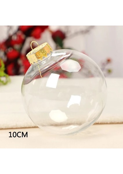 10 Cm-Altın 6/8/10 cm Şeffaf Noel Topu Plastik Biblo Temizle Doldurulabilir Noel Ağacı Asılı Süslemeleri Dıy Parti Yeni Yıl Süsleme (Yurt Dışından)