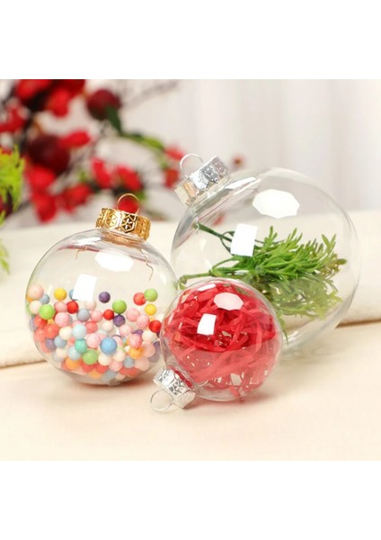 10 Cm-Altın 6/8/10 cm Şeffaf Noel Topu Plastik Biblo Temizle Doldurulabilir Noel Ağacı Asılı Süslemeleri Dıy Parti Yeni Yıl Süsleme (Yurt Dışından)