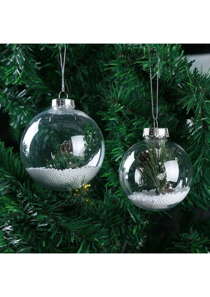 10 Cm-Altın 6/8/10 cm Şeffaf Noel Topu Plastik Biblo Temizle Doldurulabilir Noel Ağacı Asılı Süslemeleri Dıy Parti Yeni Yıl Süsleme (Yurt Dışından)