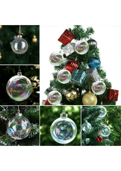 10 Cm-Altın 6/8/10 cm Şeffaf Noel Topu Plastik Biblo Temizle Doldurulabilir Noel Ağacı Asılı Süslemeleri Dıy Parti Yeni Yıl Süsleme (Yurt Dışından)