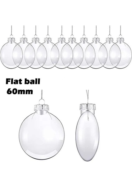 60MM 10 Adet Noel Ağacı Süsleme Doldurulabilir Içki Su Şişesi Ampuller Şekli Plastik Şeffaf Noel Topu Çan Kolye Ev Partisi Dekoru (Yurt Dışından)