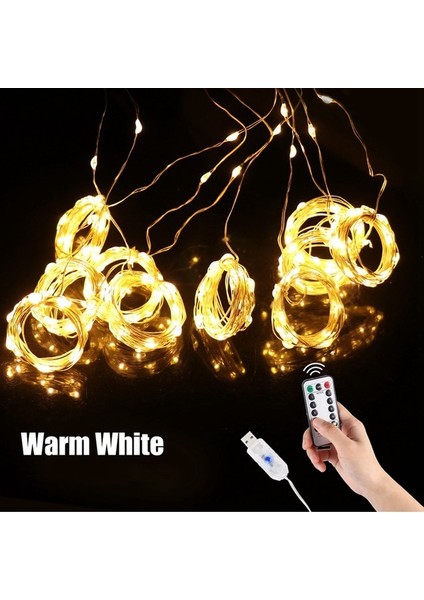 Sıcak Beyaz 3X3M 100LED 3m LED Perde Dize Işık Noel Süslemeleri Ev Garland Dekor Için Yeni Yıl 2023 Ramazan 2022 Noel Süsleri (Yurt Dışından)