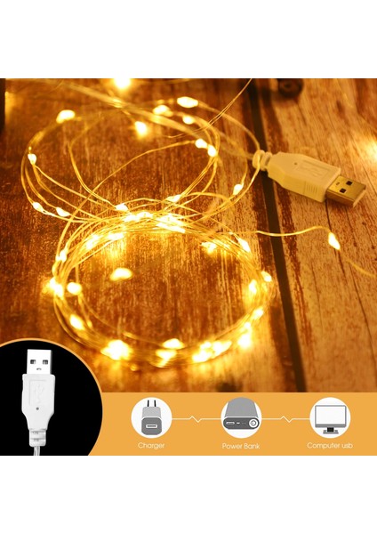 Kırmızı USB 5m 50LED Noel Süslemeleri Yeni Yıl 2023 Için Ev Için, Noel Süsleri Için Garland Peri Dize Işık Noel Ağacı Dekorasyonu, (Yurt Dışından)