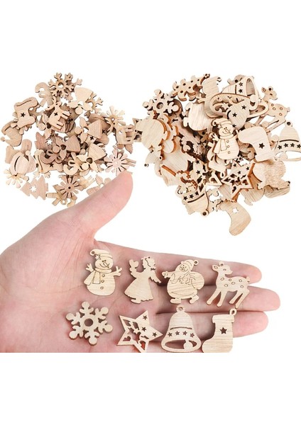50 Adet Mini Çip B 1 Takım Noel Dıy Masa Ahşap Süs Kardan Adam Kilise Ev Navidad Noel Noel Malzemeleri Için 2023 Yeni Yıl Noel Süslemeleri (Yurt Dışından) fırsatları