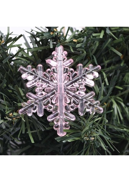 Pink-5.5cm 10 Adet/paket Noel Süslemeleri Ev Için Kar Tanesi Noel Ağacı Süsler Asılı Kristal Akrilik Dıy Boncuk Perde Ev Dekor (Yurt Dışından)
