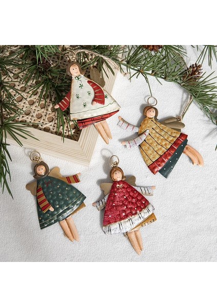 C1 2022 Noel Süslemeleri Melek Yeni Yıl 2023 Metal Noel Süsleri Kolye Asılı Hediyeler Noel Navidad Noel Ağacı Dekoru (Yurt Dışından) modelleri