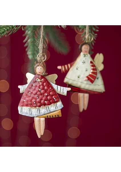 C1 2022 Noel Süslemeleri Melek Yeni Yıl 2023 Metal Noel Süsleri Kolye Asılı Hediyeler Noel Navidad Noel Ağacı Dekoru (Yurt Dışından) fırsatları