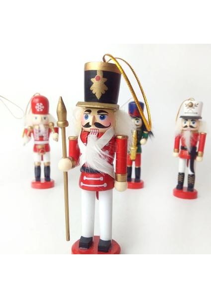 B-12CM 1 Adet Merry Christmas Süslemeleri Çocuklar Fındıkkıran Asker Bebek Navidad Noel Ağacı Için 12 cm Ahşap Kolye Yeni Yıl Süsleri 1 Adet (Yurt Dışından)