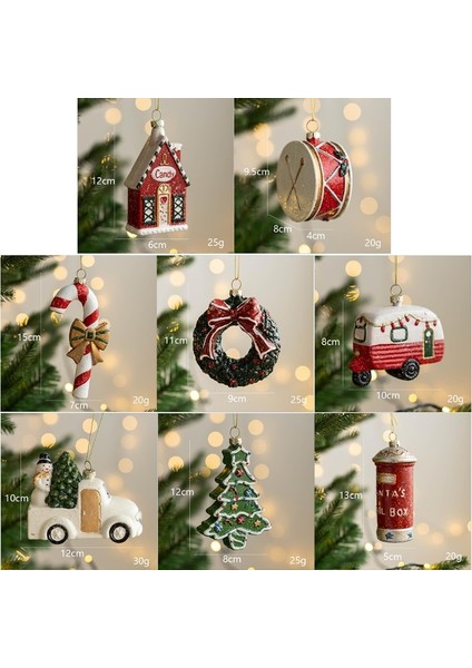 Noel Ağacı Noel Kolye Ev Çelenk Davul Kolye Noel Ağacı Ev Bahçe Çiftlik Evi Kapı Asılı Özel Şekil Süsleme (Yurt Dışından) modelleri