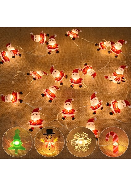 2 M Beyaz 2 M 20LED Noel Baba Kar Tanesi LED Işık Dize Noel Dekorasyon Ev Noel Ağacı Süsleme 2022 Navidad Çocuklar Hediye Yeni Yıl (Yurt Dışından)