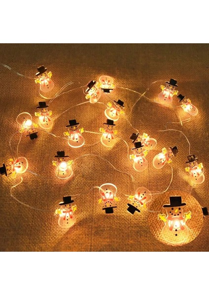 2 M Beyaz 2 M 20LED Noel Baba Kar Tanesi LED Işık Dize Noel Dekorasyon Ev Noel Ağacı Süsleme 2022 Navidad Çocuklar Hediye Yeni Yıl (Yurt Dışından)