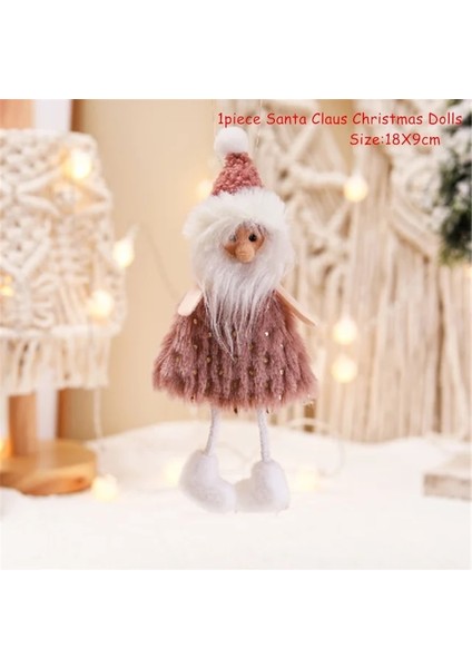 369 - Noel Baba Noel Peluş Noel Baba Kardan Adam Elk Melek Bebek Noel Navidad Ağacı Süsler Ev Için Noel Süslemeleri Yeni Yıl Hediyeleri Oyuncak (Yurt Dışından)