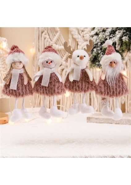 369 - Noel Baba Noel Peluş Noel Baba Kardan Adam Elk Melek Bebek Noel Navidad Ağacı Süsler Ev Için Noel Süslemeleri Yeni Yıl Hediyeleri Oyuncak (Yurt Dışından)
