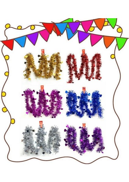 Star-07 200 cm Folyo Tinsel Şerit Çelenk Noel Dekorasyonu Için Noel Ağacı Sarma Şerit Noel Süsler Yeni Yıl Dekor Malzemeleri (Yurt Dışından) modelleri